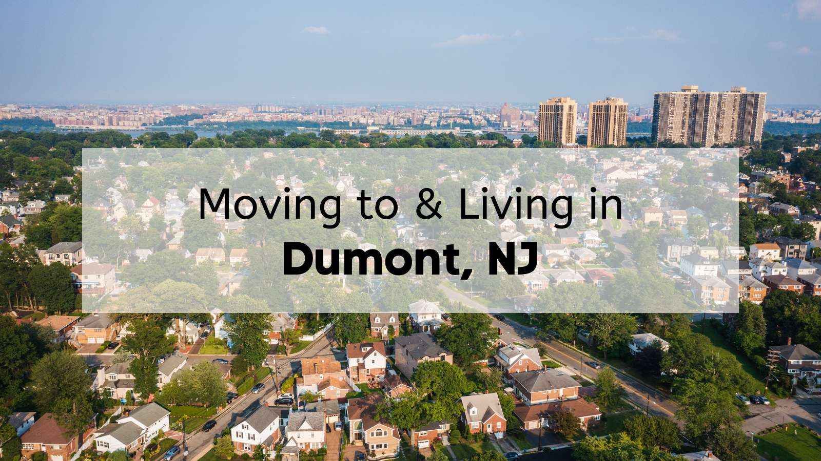 Aerial view of houses and people living in Dumont NJ