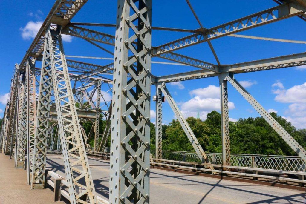 The Main Street Bridge in Wallington NJ on a clear day