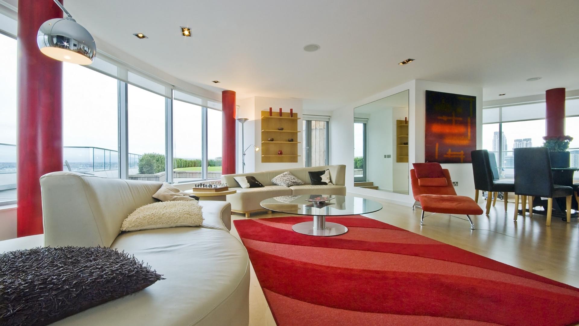 Modern high-end living room with luxury designer furniture